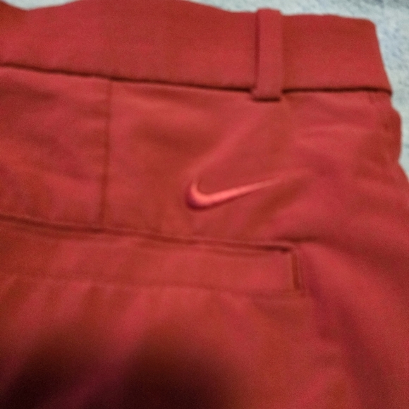 Nike Red Flat Front Tailored Shorts for golf - Picture 3 of 11